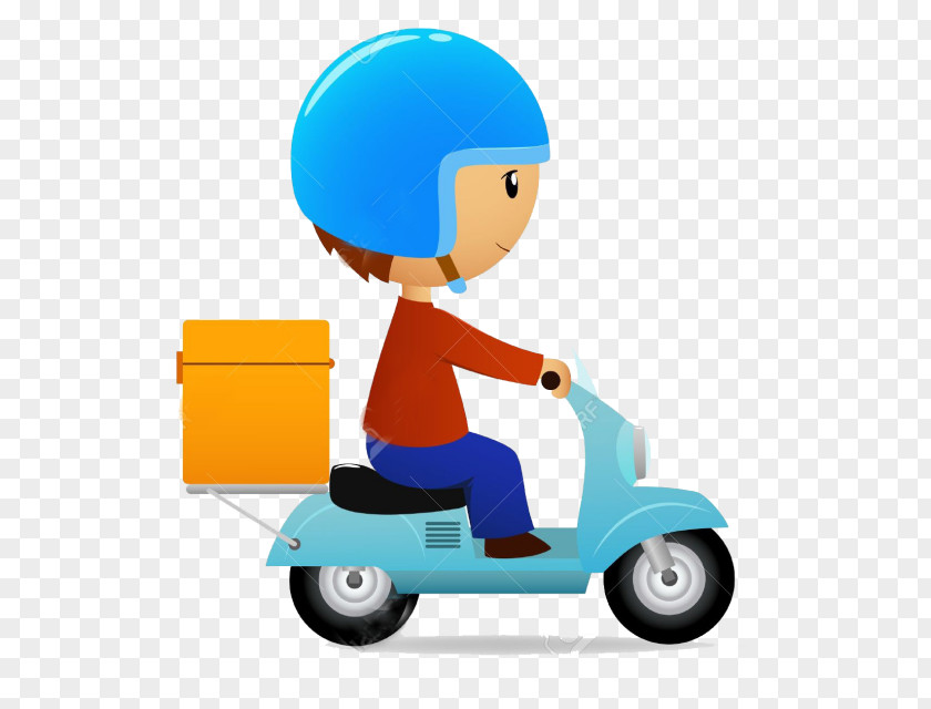 Scooter Pizza Delivery PNG