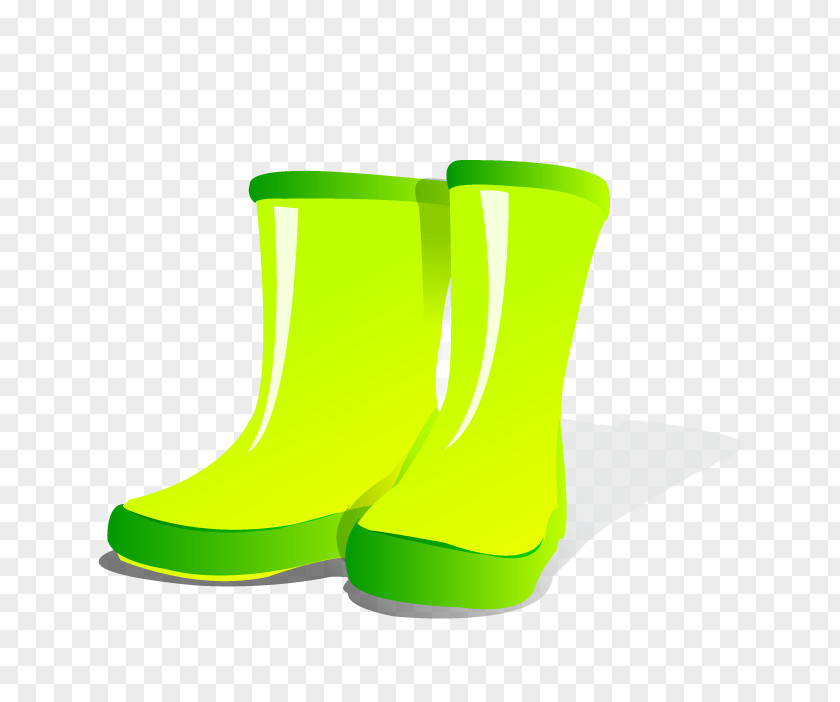 Cute Cartoon Hand-painted Rain Boots Euclidean Vector Boot Shoe PNG