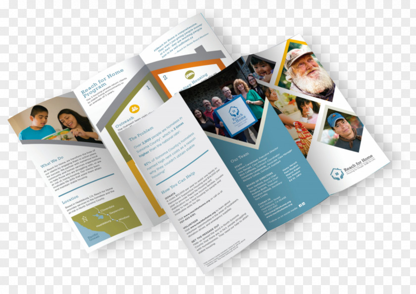 Grey Brochure Design Reach For Home Image Homeless Shelter Marketing PNG