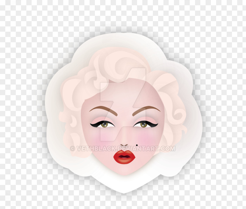 Marilyn Monroe Face Cheek Nose Forehead PNG