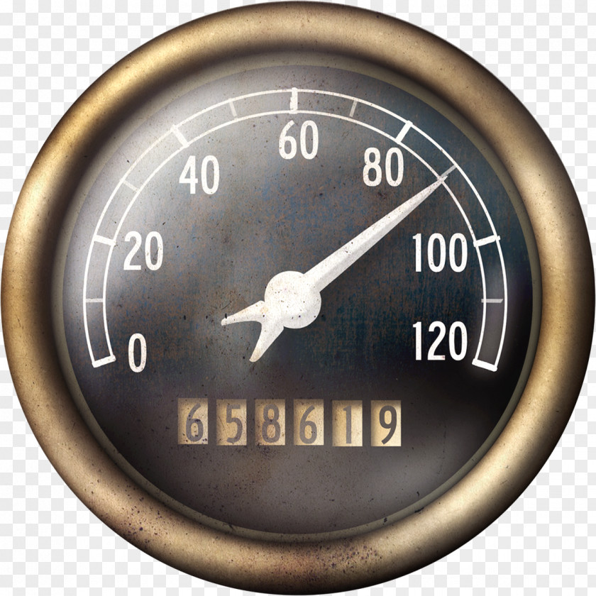 Black Speedometer Dial Icon PNG
