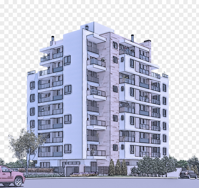 Building Condominium Apartment Tower Block Property PNG