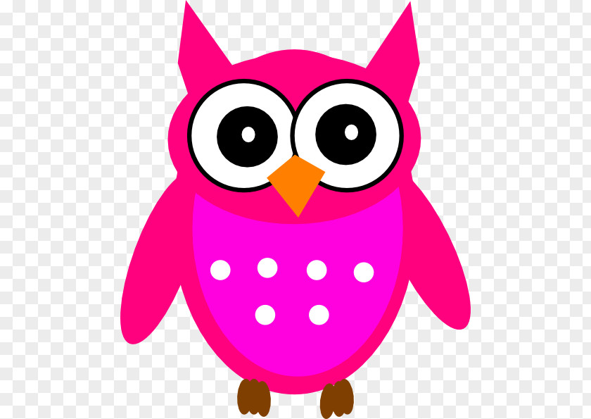 Pink Owl Clip Art PNG