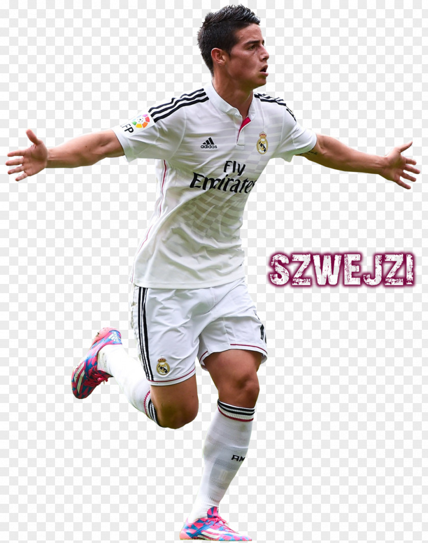 T-shirt James Rodríguez Real Madrid C.F. Jersey Soccer Player PNG