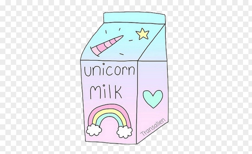 Milk Milkshake Unicorn Carton Kids PNG