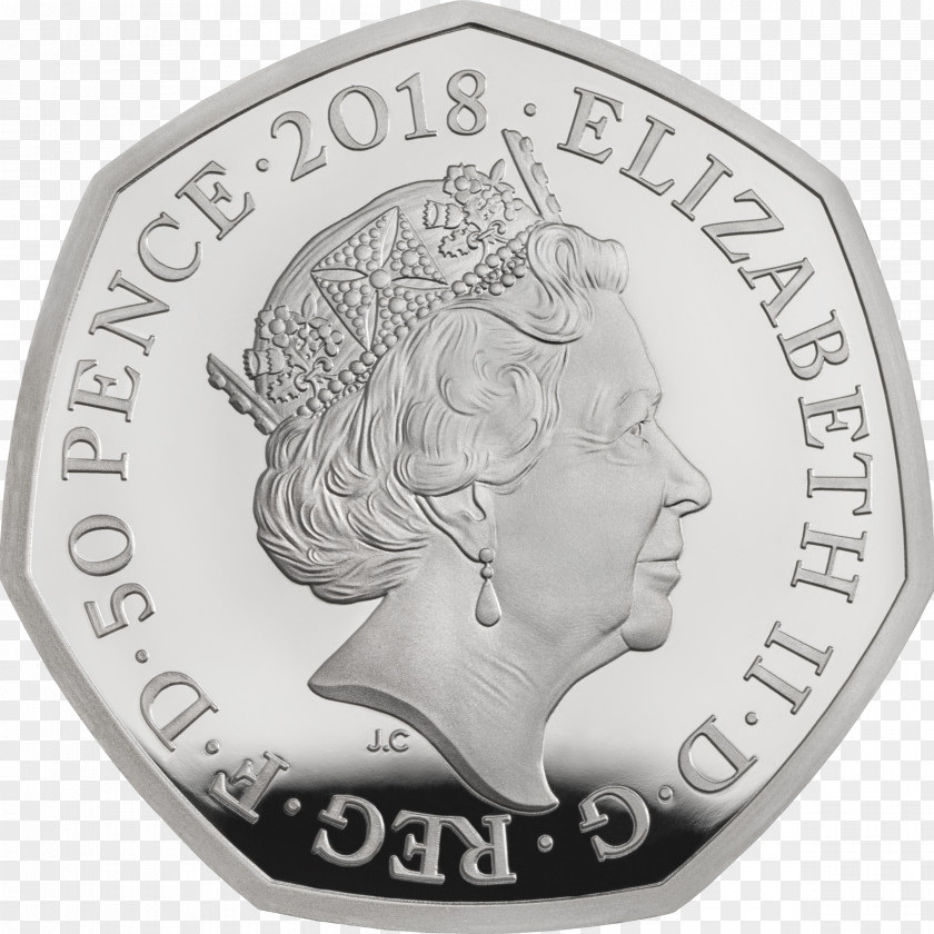 Peter Rabbit The Tale Of Royal Mint Fifty Pence Coin PNG