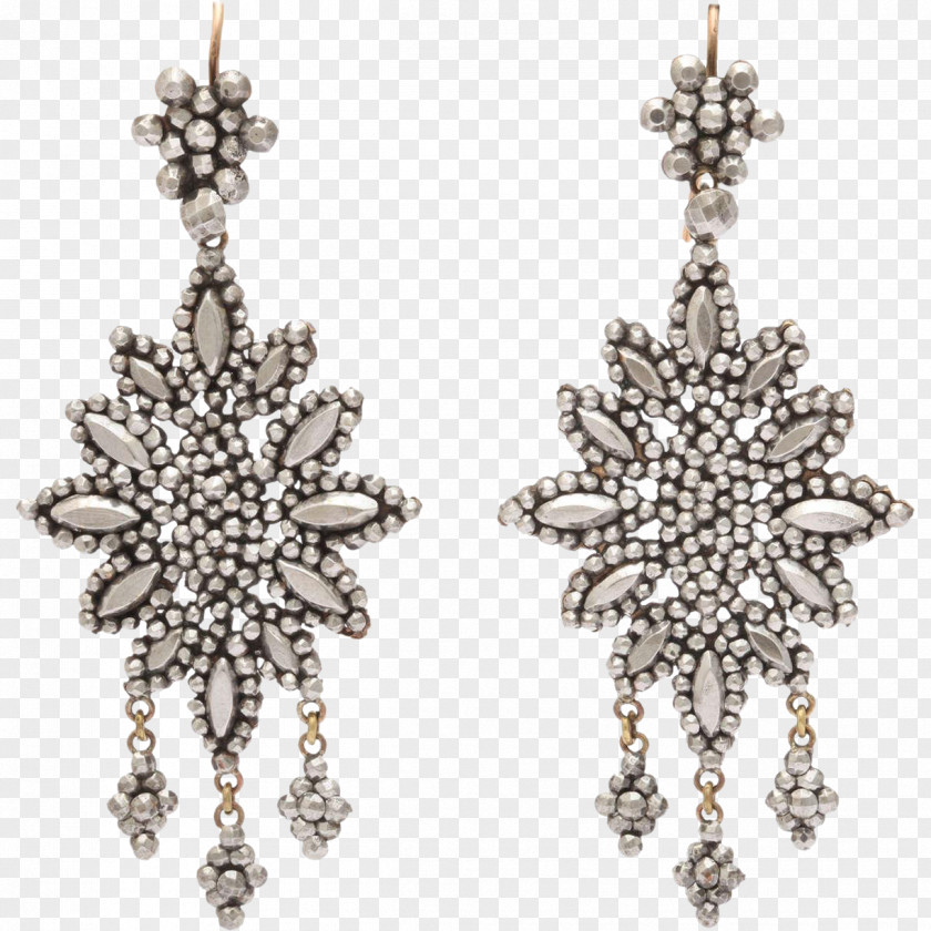 Earring Girandole Chandelier Silver Jewellery PNG