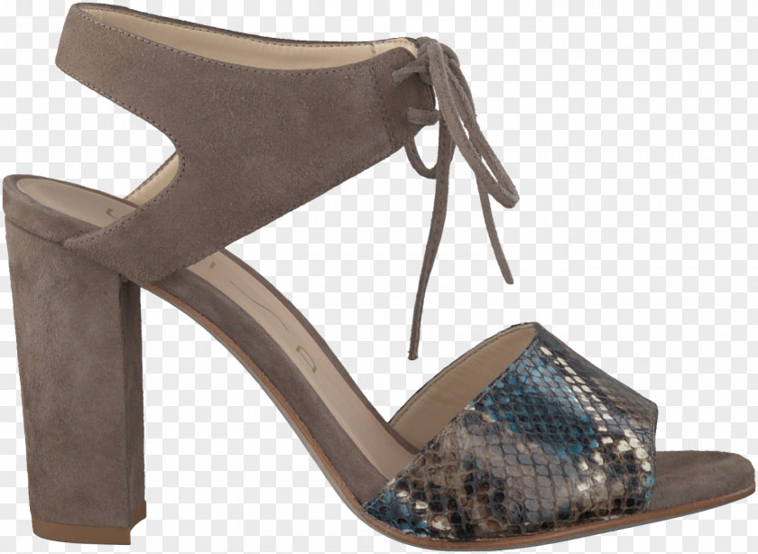 Sandal Wedge Shoe Absatz Taupe PNG