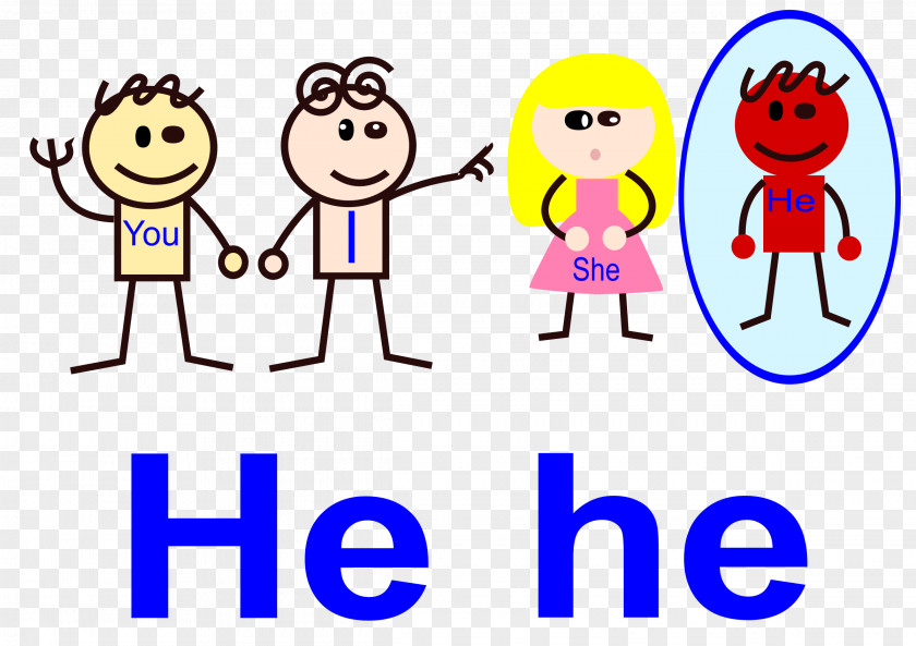 He She Object Pronoun Clip Art PNG