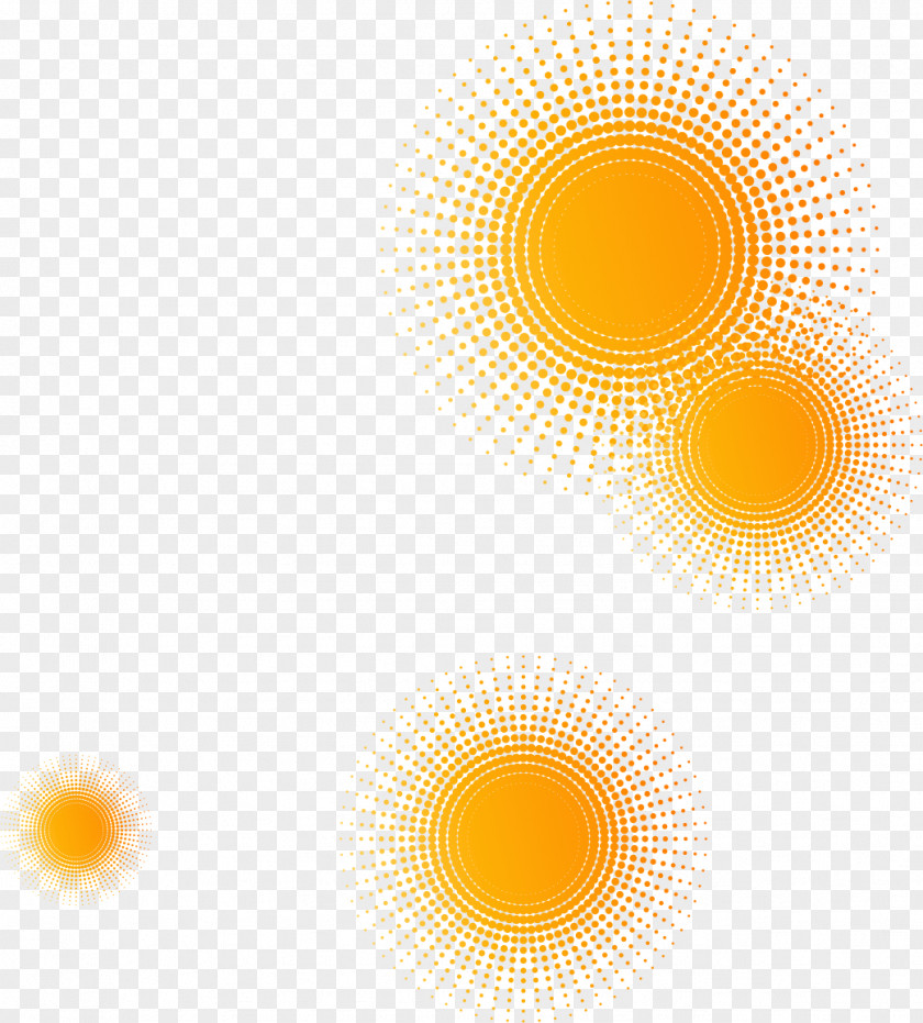 Orange Dots Floating Circle Point Geometry PNG
