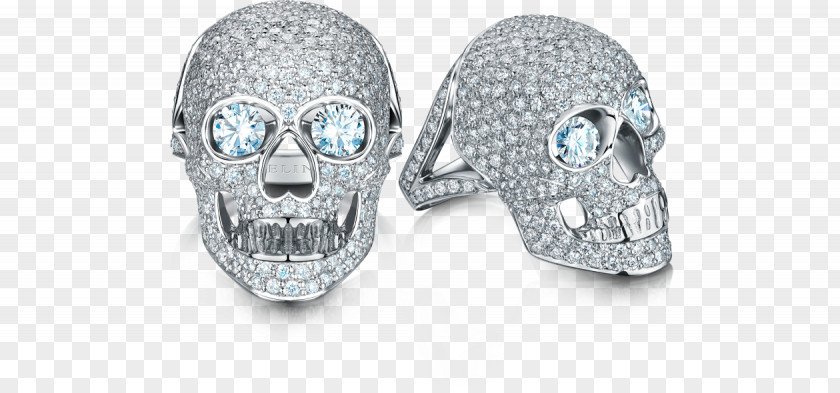 Ring For The Love Of God Earring Diamond Skull PNG