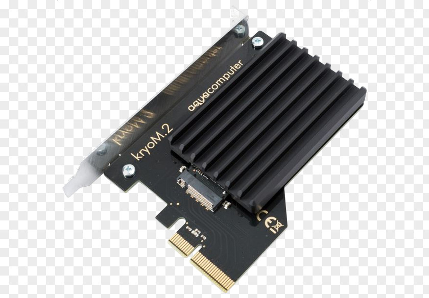 Riser Card PCI Express Aqua Computer 53223 Drive Bay Panel Aquacomputer KryoM.2 PCIe 3.0 X4 Adapter For M.2 NGFF SSD, M-Key With .... Hard Drives PNG