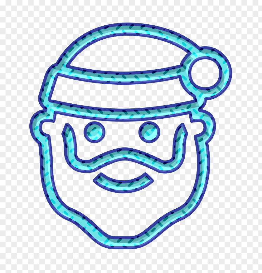 Smile Line Art Christmas Icon Santa Weihnachten PNG