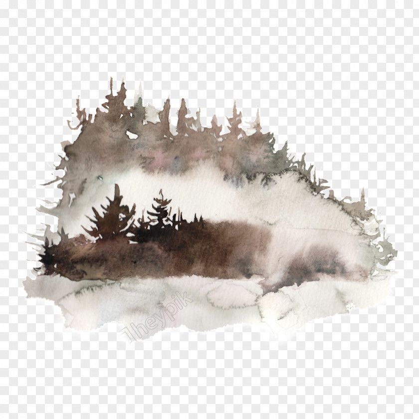 Tree Watercolor Painting Image PNG