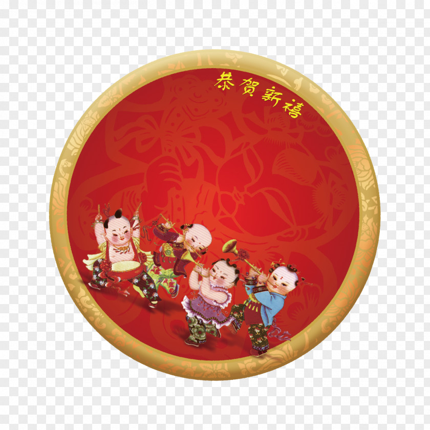 Chinese New Year Celebrations In Small Vector Material Download PNG
