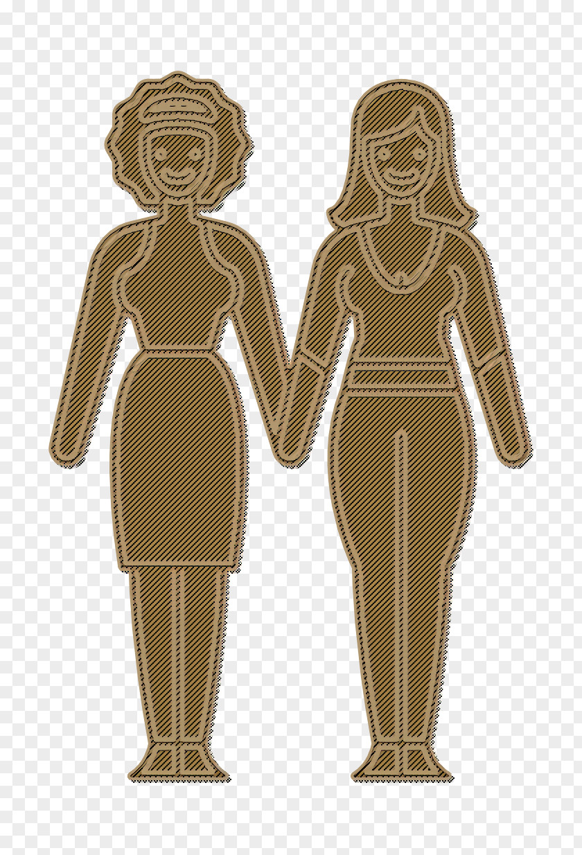 Lesbian Icon People Linear Color Families PNG