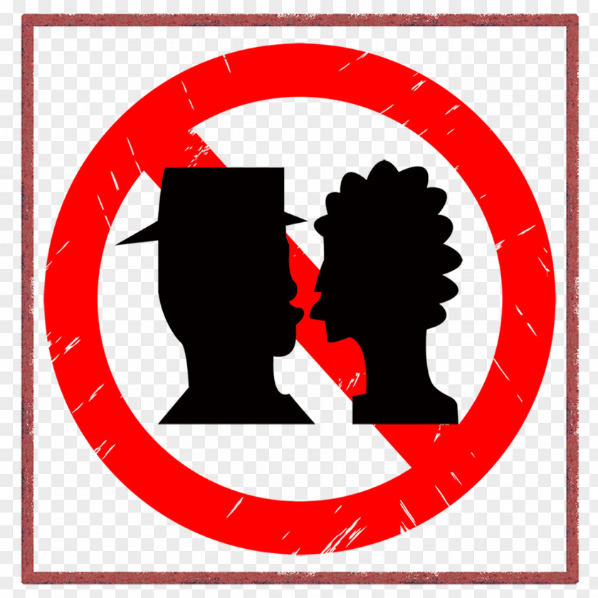 Prohibit Kissing Sign PNG