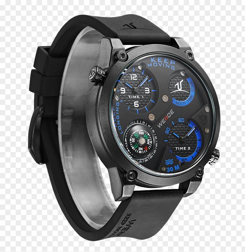 Travel Display Quartz Clock Watch Military Water Resistant Mark PNG