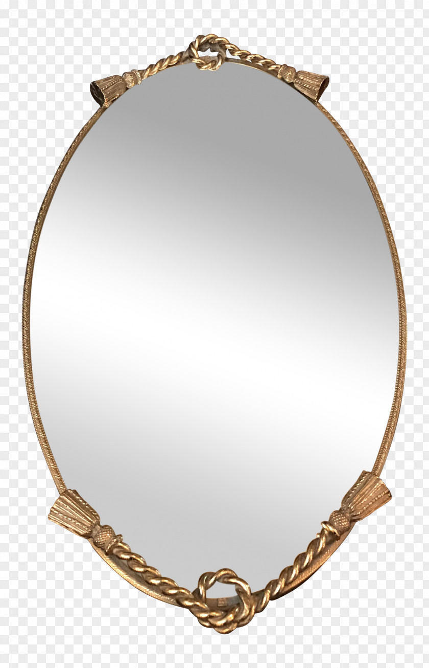Tray Brass Mirror Oval M Chairish PNG
