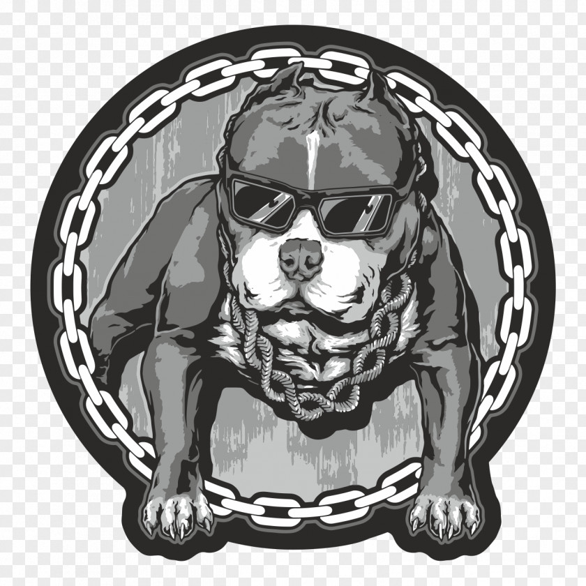 American Bully Canidae Black And White PNG