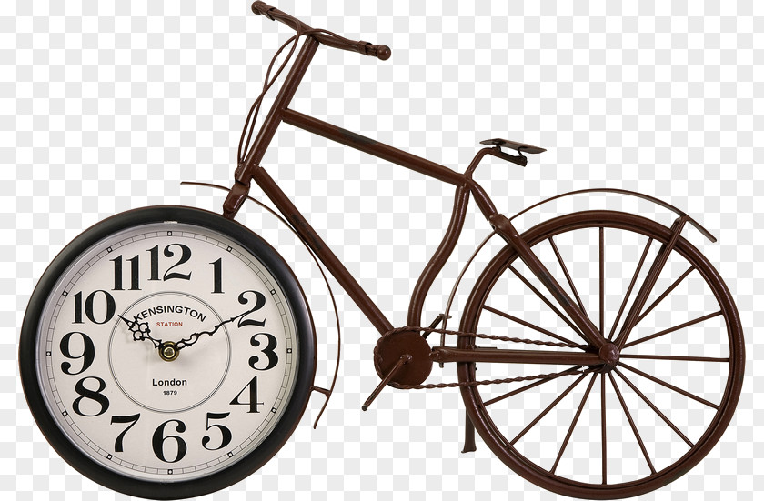 Bicycle Wheels Table Clock Cycling PNG