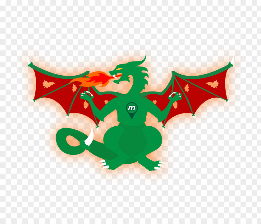 Dragon Christmas Ornament Cartoon PNG