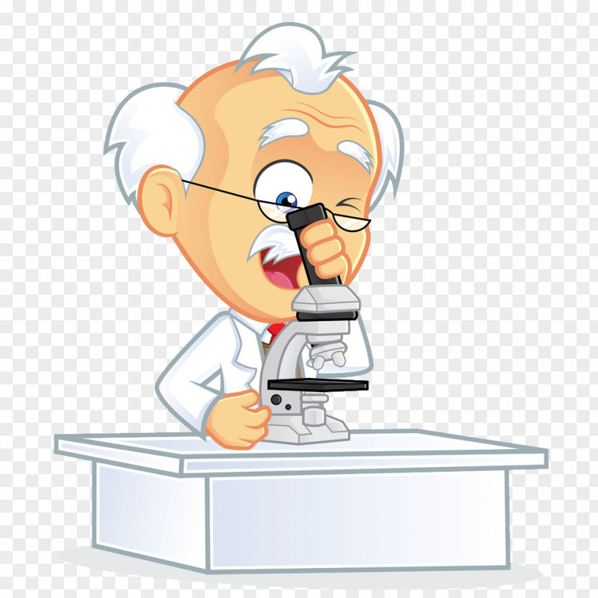 Microscopic Observation Of Doctors Microscope Cartoon Laboratory Clip Art PNG