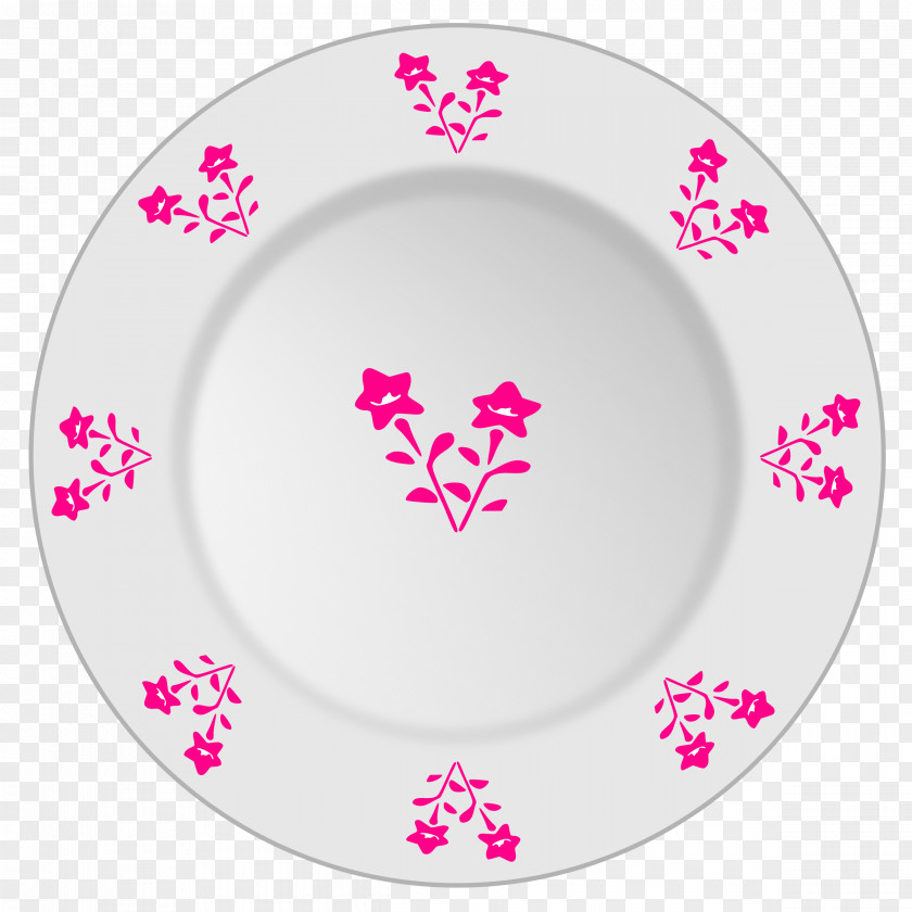 Top View White Dish Plate Clip Art PNG