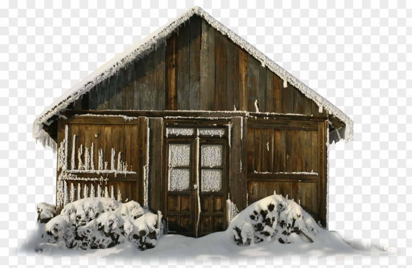 Barn Log Cabin Snow Clip Art PNG