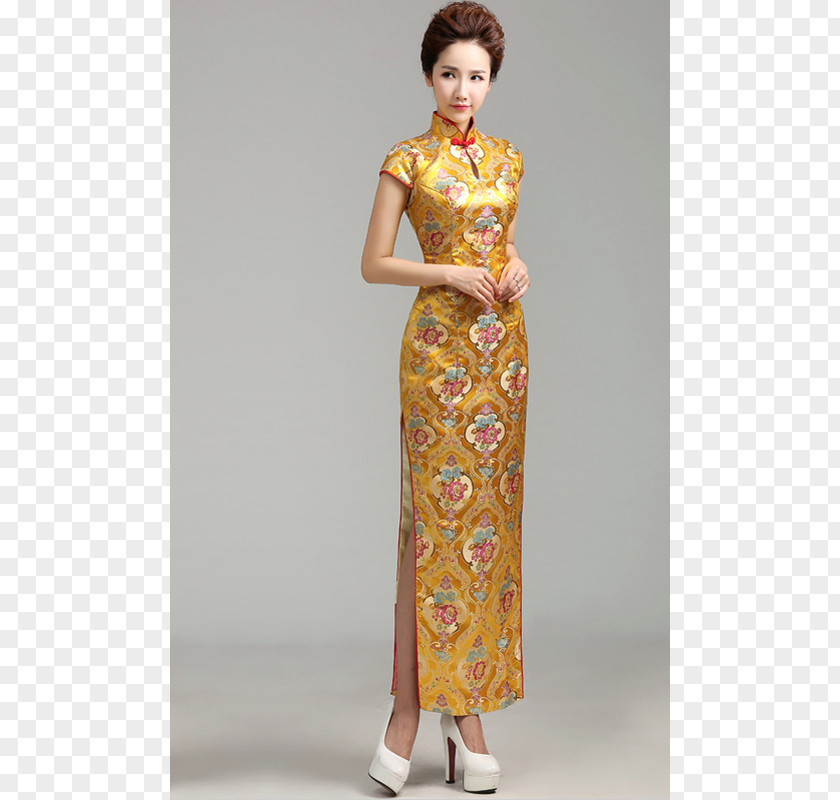 Chinese Wedding Dress Cheongsam Clothing Brocade PNG