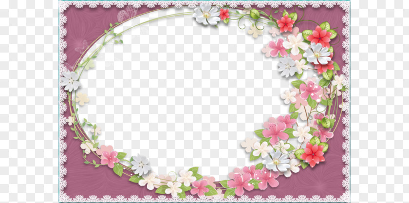 Purple Flowers Background Frame Picture Frames Flower PNG