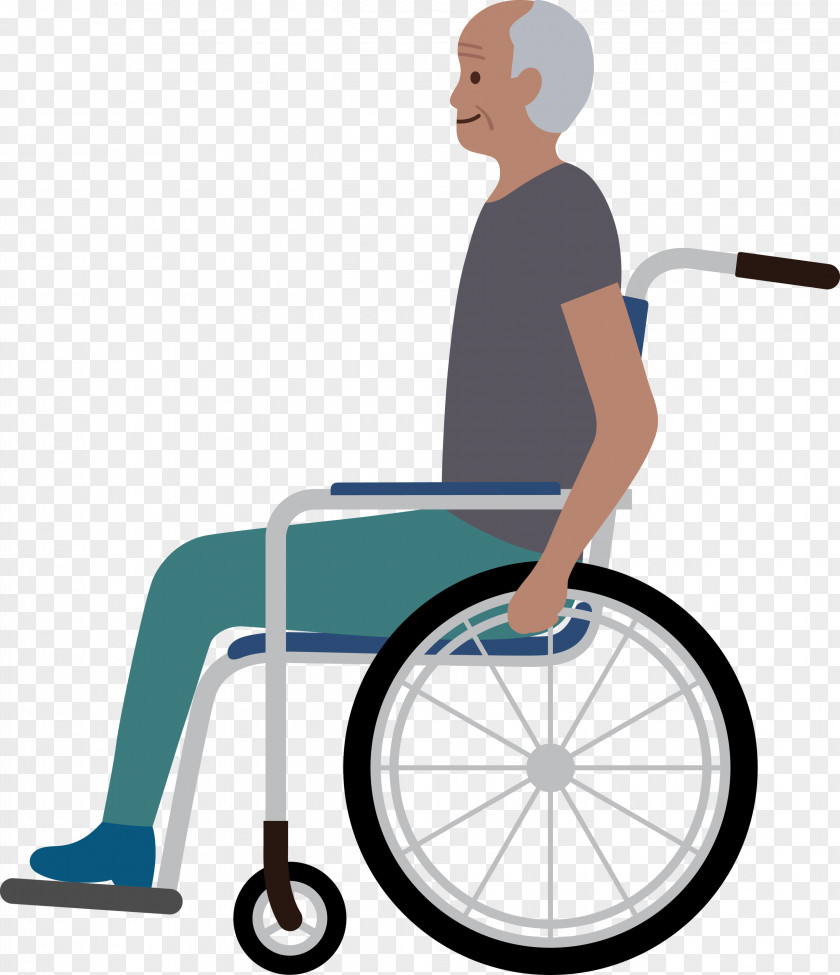 Grandpa Grandfather Wheelchair PNG