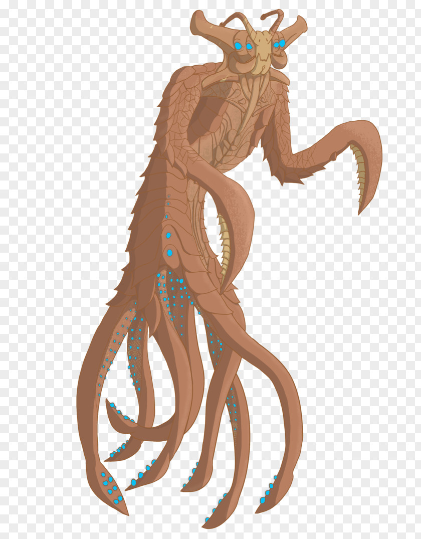 Leviathan Reaper Subnautica Sea Octopus Drawing Image PNG