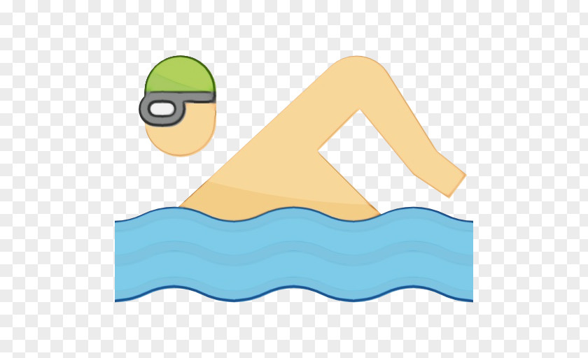 Yellow Logo Swimming Cartoon PNG