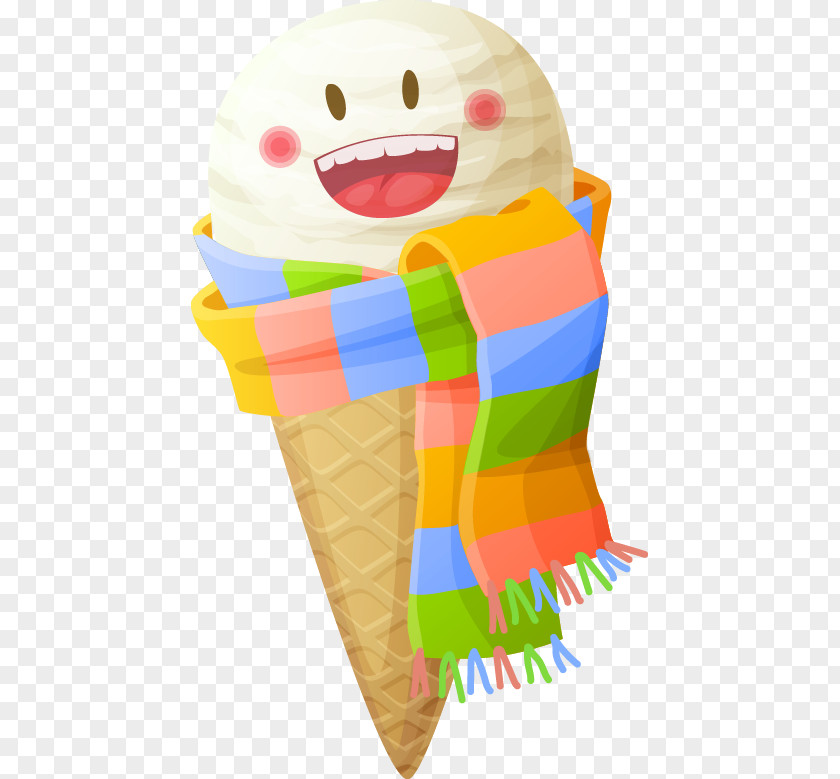 Cute Cartoon Ice Cream Breyers Waffle PNG