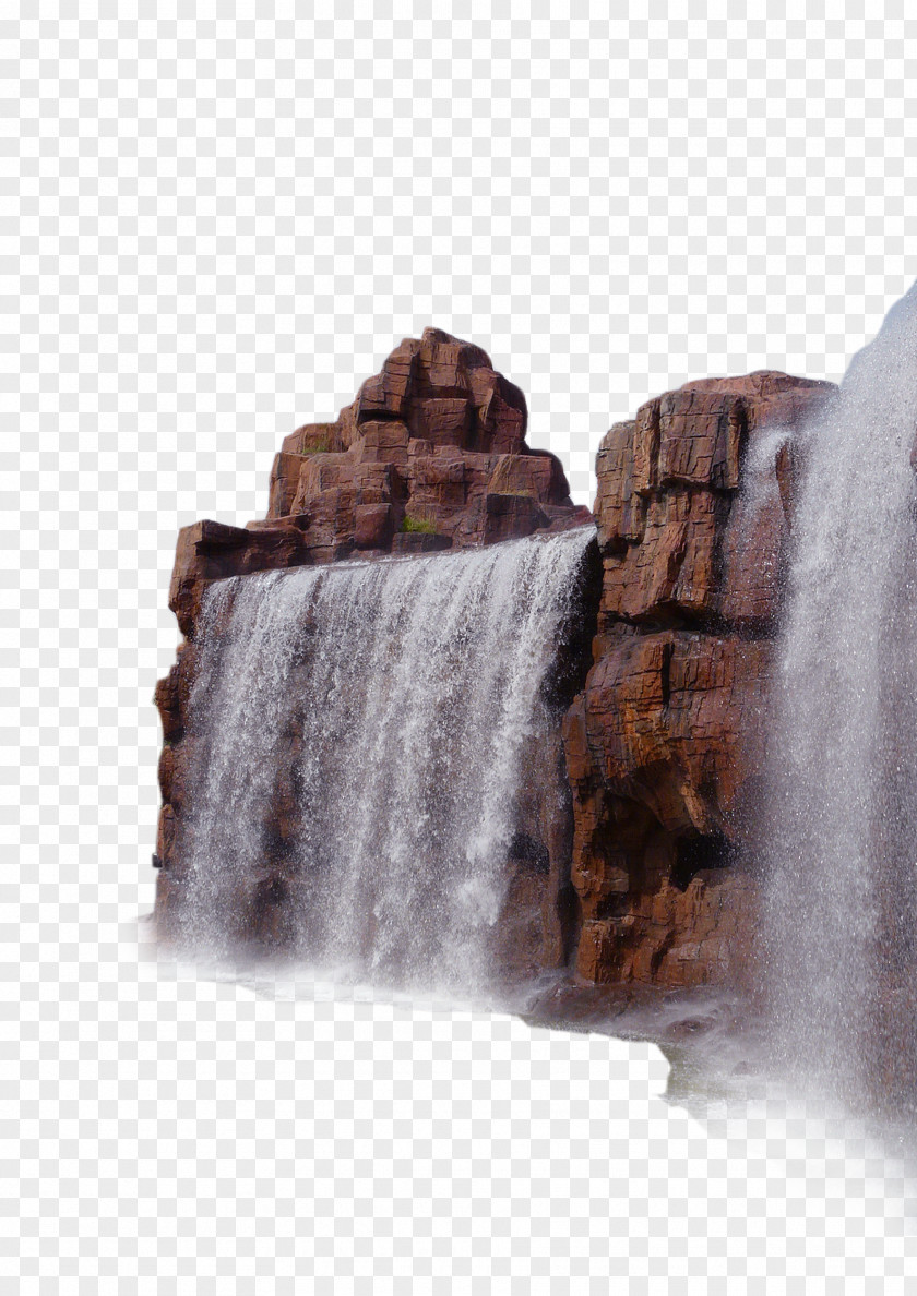 Flowing Rock Waterfall Computer File PNG