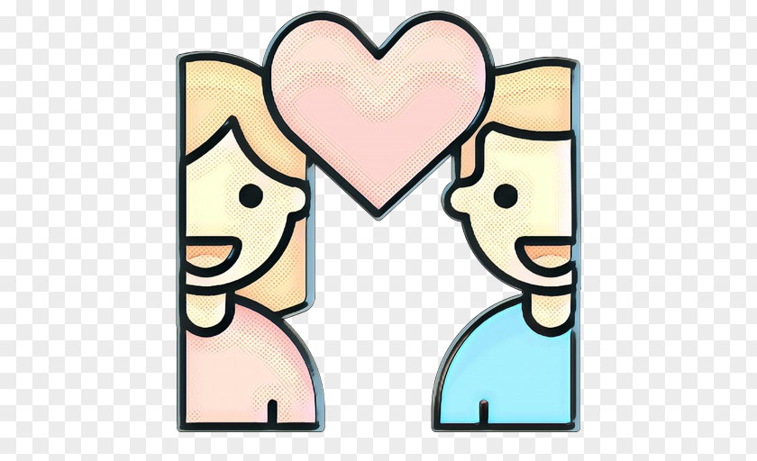 Pleased Line Art Heart Emoji Background PNG