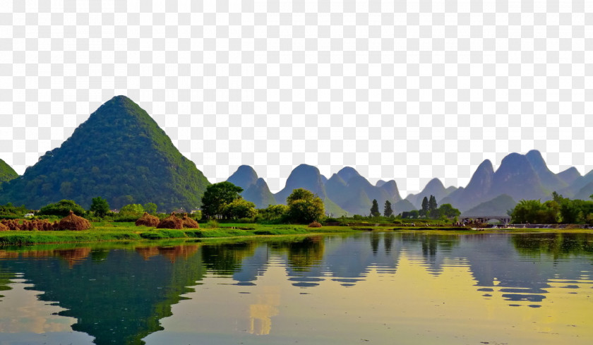 Yangshuo County Neuschwanstein Castle Tourist Attraction Nature Chengyang Bridge PNG