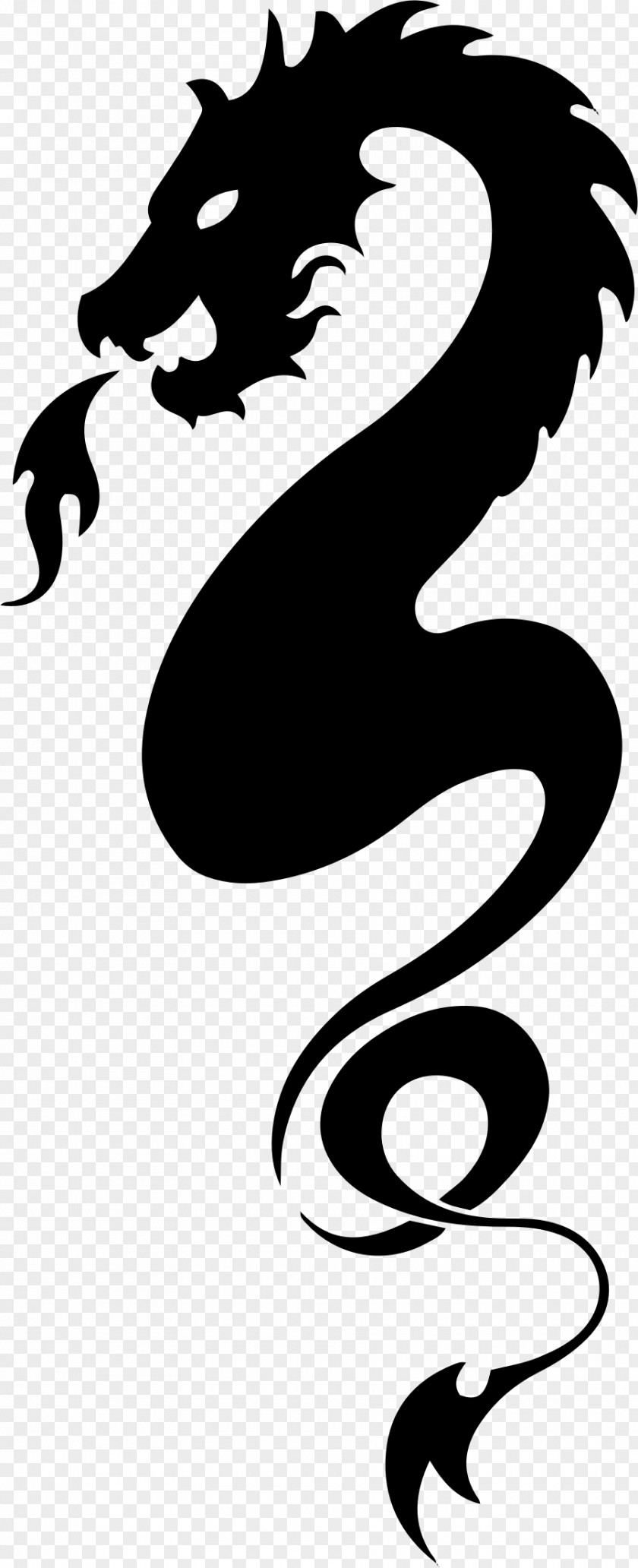 Dragon Stencil Drawing Art Pattern PNG