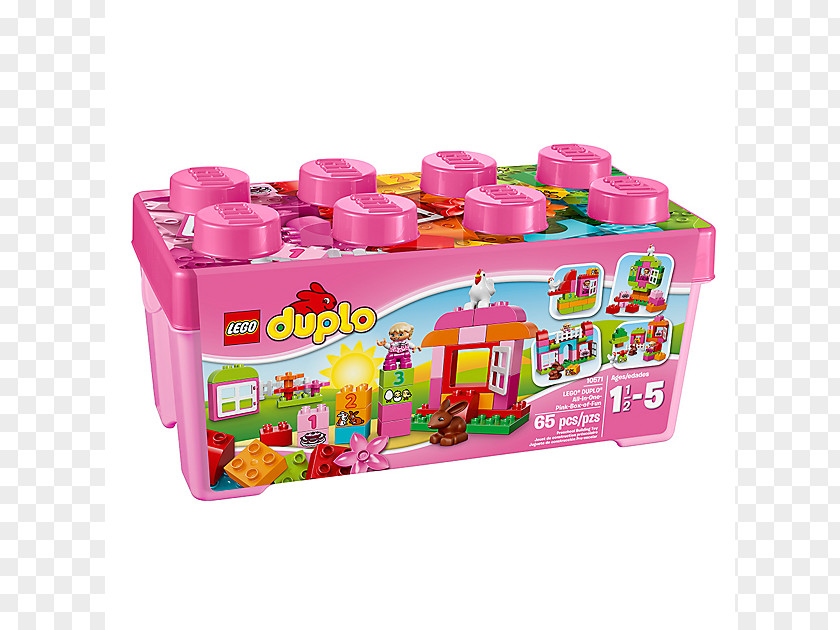 Toy Lego Duplo LEGO 10571 DUPLO All-in-One Pink Box Of Fun Educational Toys PNG