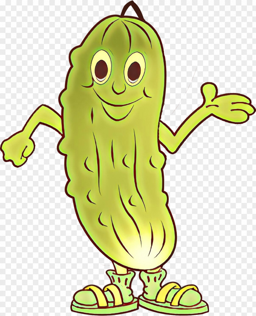 Cartoon Green Yellow Finger Plant PNG