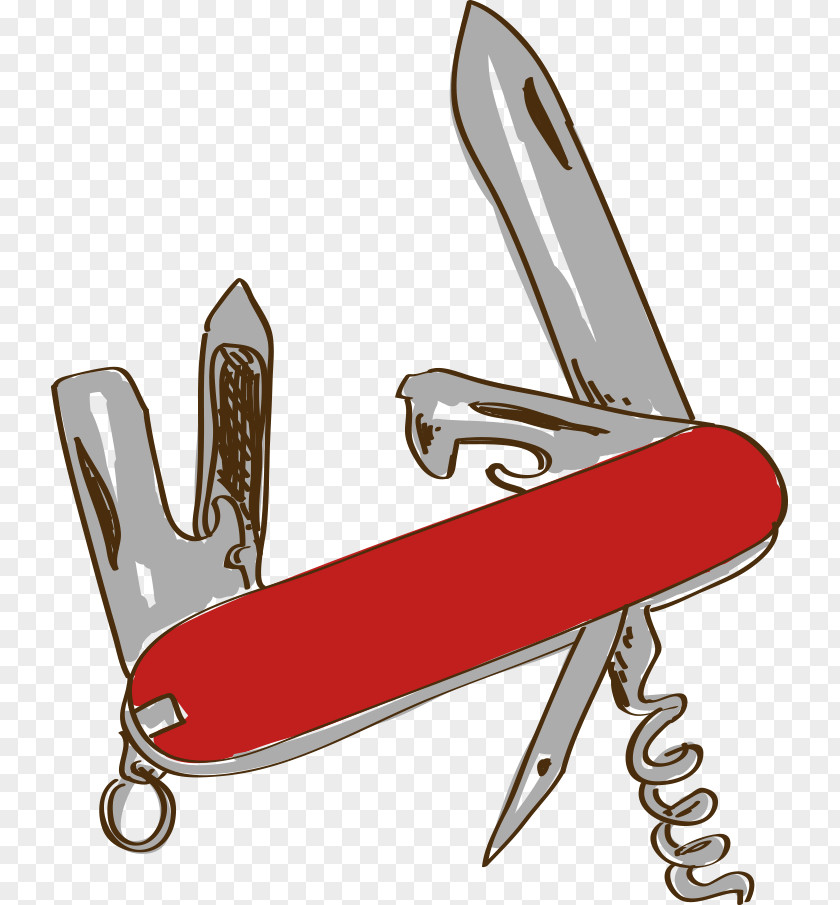Hand-painted Swiss Army Knife Switzerland Pocketknife PNG
