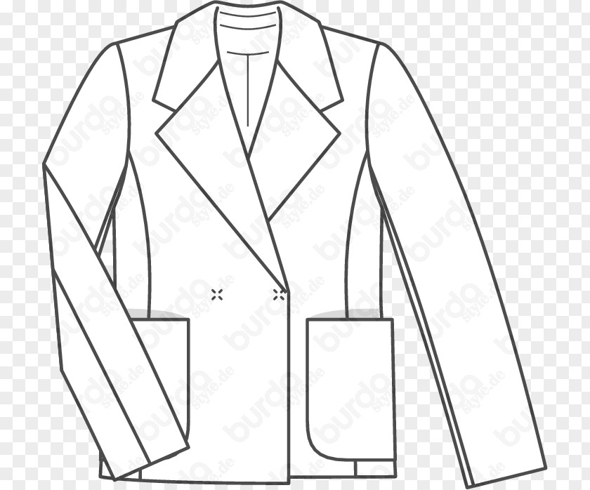 Jacket Blazer Pattern Burda Style Collar Fashion PNG