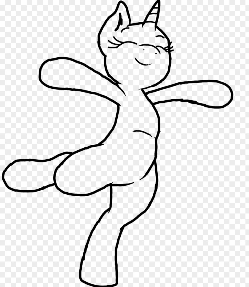 Lineart My Little Pony Line Art Black And White PNG