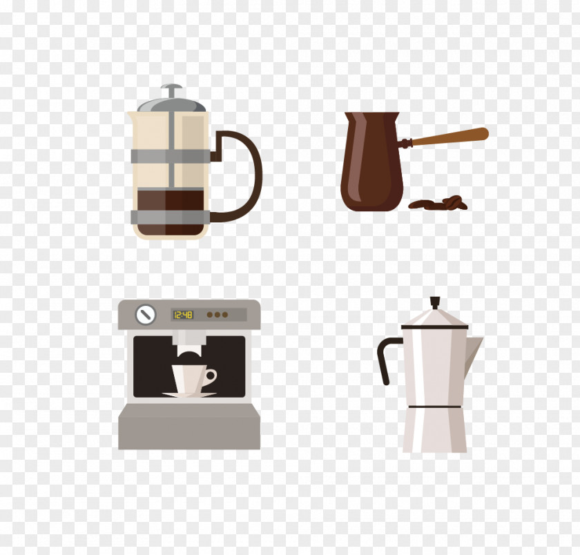 Vector Coffee Machine Cup Coffeemaker PNG