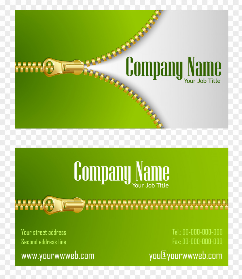 Zipper Pattern Business Card Design Paper Visiting PNG