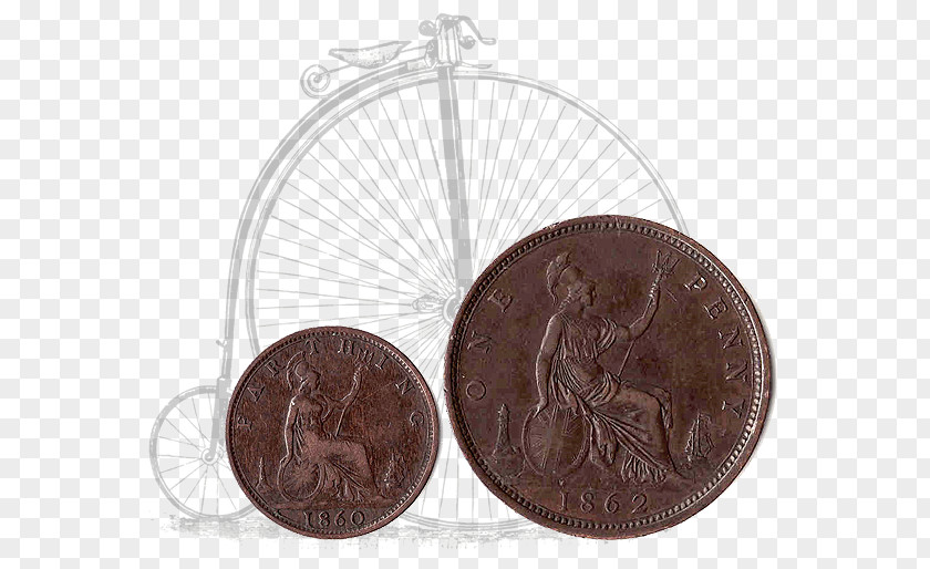 Coin Bicycle Penny-farthing Wheel PNG