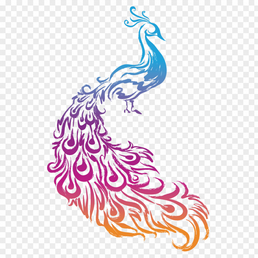 Fenghuang Vector Graphics Peafowl Illustration Logo PNG