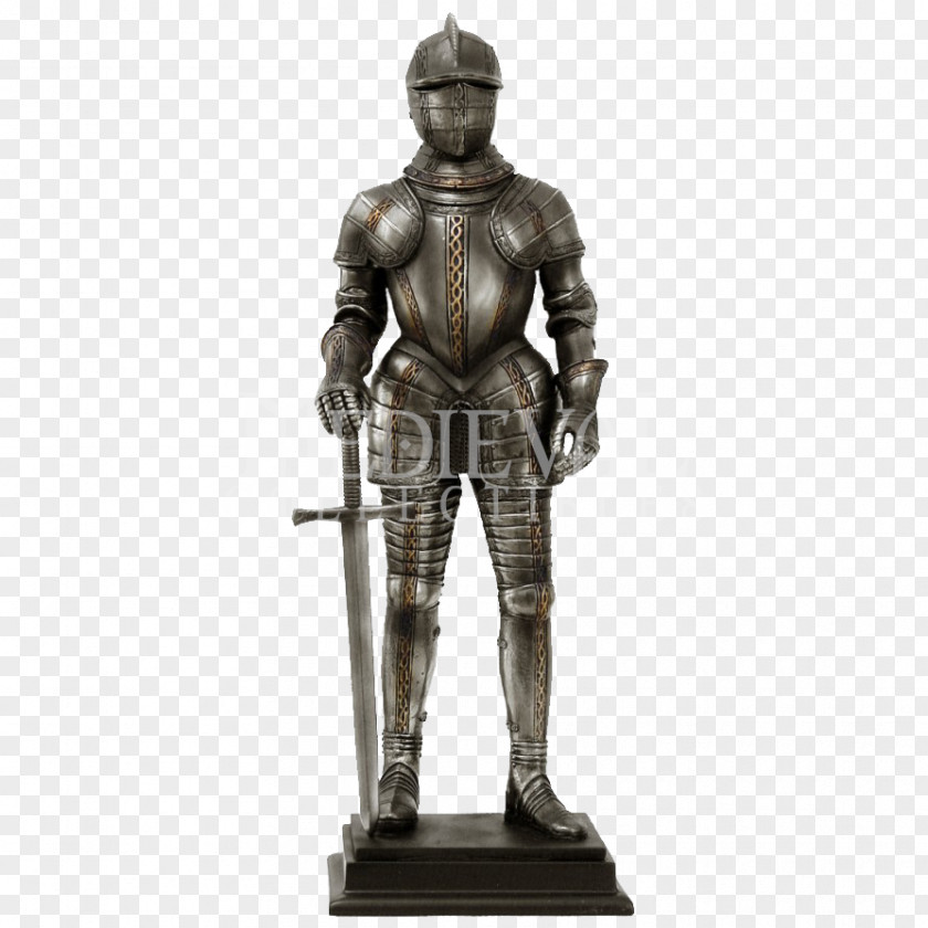 Knight Middle Ages Bronze Sculpture Statue PNG