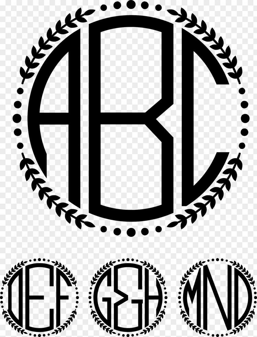 7 Sin Decal Monogram AutoCAD DXF Clip Art PNG